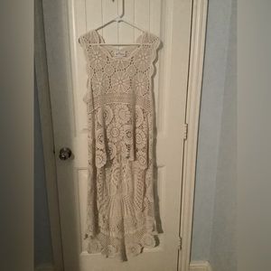 High Low lace tunic top